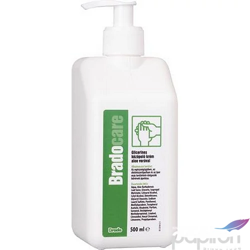 Kézápoló krém munkavédelmi glicerines pumpás 500m BRADOCARE aloe vera
