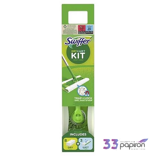 Kezdőkészlet felmosó nedves- és száraz utántöltőve SWIFFER Sweeper