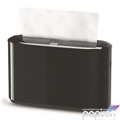 Kéztörlő adagoló Interfold hajtogatás pultra tehető. H2 rendszer Elevation TORK Xpress Multifold fekete