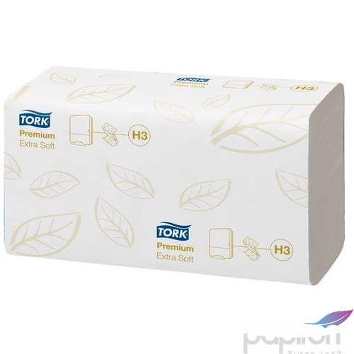 Kéztörlő hajtogatott Tork Premium Z extra fehér 2rétegű H3 rendszerhez 15cso/kar 290163