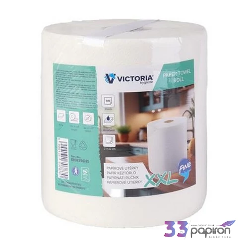 Kéztörlő tekercses 2 2 rétegű 500lap VICTORIA HYGIENE Fine XX