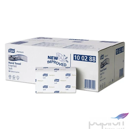 Kéztörlő hajtogatott Tork Premium Interfold soft ext.fehér 110lap 2rétegű H2 rendszerhez 21cso/kar 100288