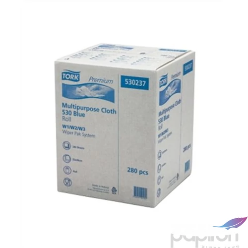 Törlőkendő tekercses oldószere TORK Premium Multipurpose 1rétegű W1/W2/W3 rendszer 530137