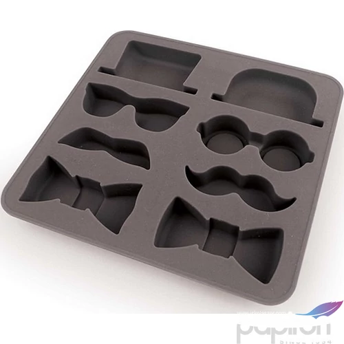 Kikkerland ajándéktárgy Jégkockatartó úriemberes fekete 2, 3x16x fekete 2,3x16x14,7cm