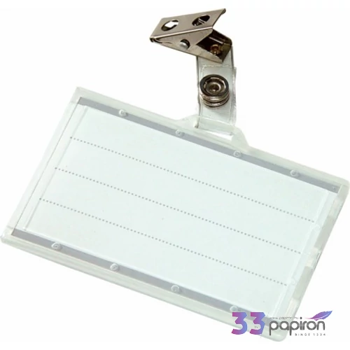 Névkitűző csíptetővel Donau 88x54mm D8345
