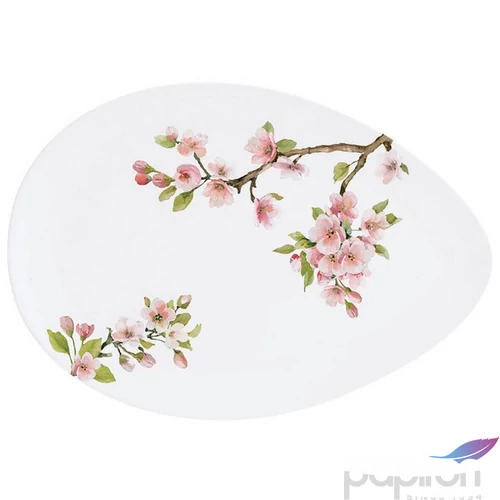Kínálótál Porcelán tojás forma,24x16,5cm dobozbanSakura