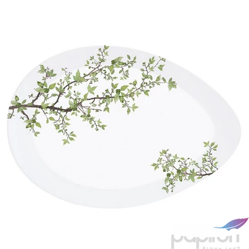 Kínálótál Porcelán tojás forma, 24x16,5cm dobozban Natura