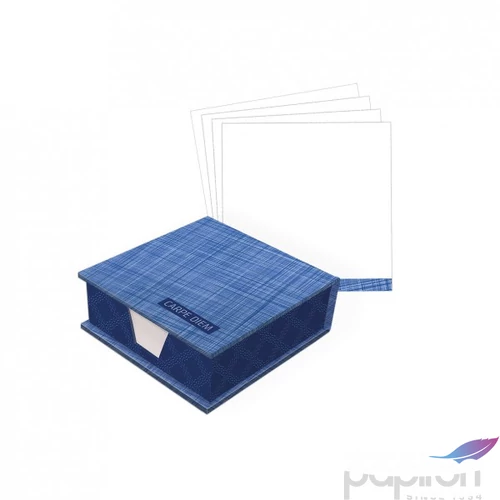 Kockatömb ARGUS tartóban  10x10 kék szövetmintás   1721- 