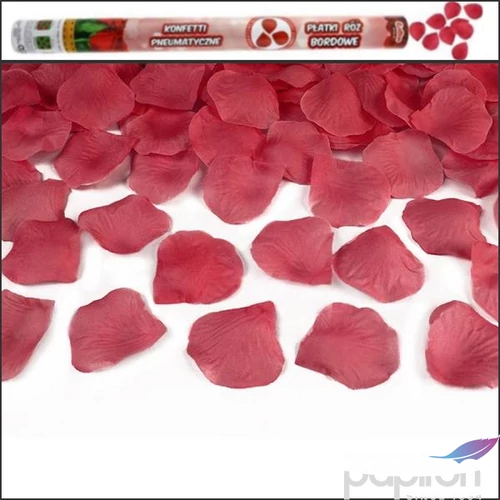 Party konfetti ágyú 60cm Valen piros rózsaszírmokkal töltött Valentin napi kellék