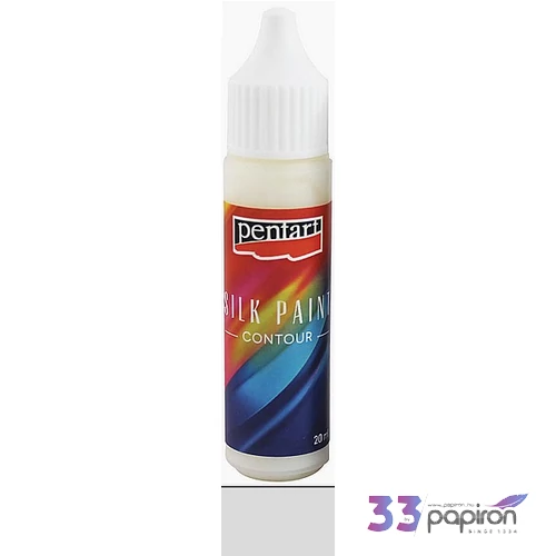 Kontúrozó selyemhez 20ml Pentart ezüst Pentart
