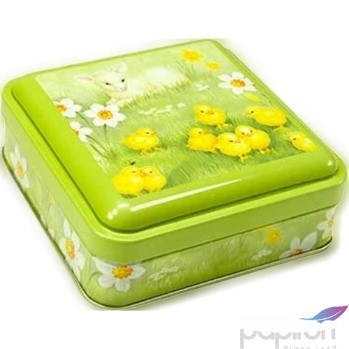 Konyhai fém díszdoboz Chicks Garden 105x105x33mm