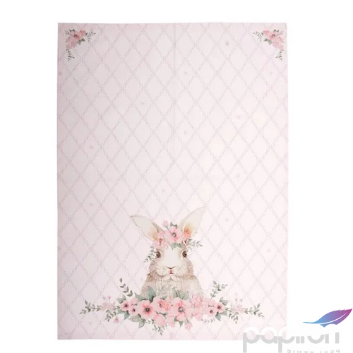 Konyharuha 50x70cm 100% pamut, Floral Easter Bunny
