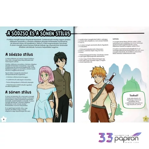 Könyv Manga karakterek sónen és sódzso stílusban