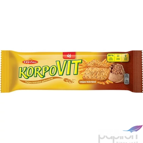 Korpovit keksz 174g GYŐRI teljes kiőrlésű