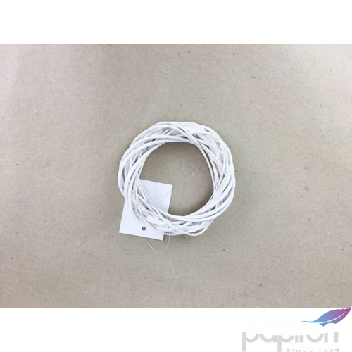 Koszorú vesszőből 10cm fehér 10cm