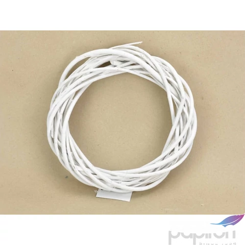 Koszorú vesszőből 20cm fehér 20cm