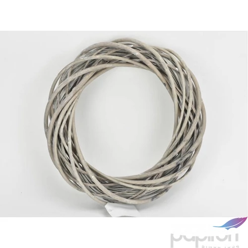 Koszorú vesszőből 25cm szürke 25cm