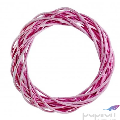 Koszorúalap vesszőből 25cm pink