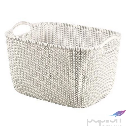 Kötött hatású kosár méret CURVER Knit fehér