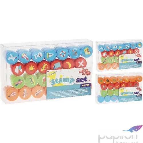 Bélyegző készlet 26db-os, 2 féle design 
