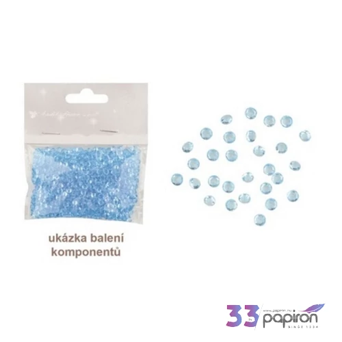 Kreatív dekor kövek kék, 3mm 20g