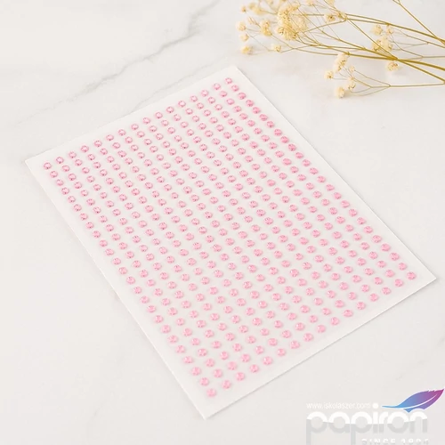 Kreatív dekor strasszkő öntap. átm:2mm fekete 25