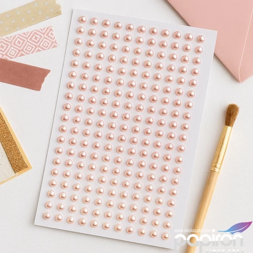 Kreatív dekor strasszkő öntap. babarózsaszín átm:5mm 25
