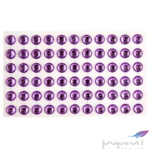 Kreatív dekor strasszkő öntapa lila átm:10mm 25