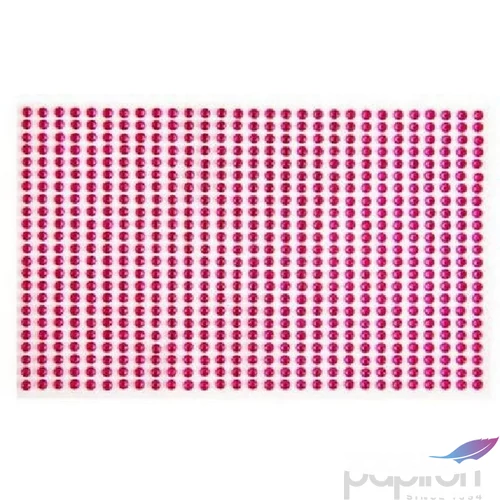Kreatív dekor strasszkő öntapa rózsaszín átm:3mm 25