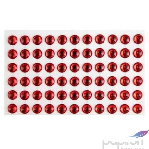 Kreatív dekor strasszkő öntapa smarag piros átm:10mm 25
