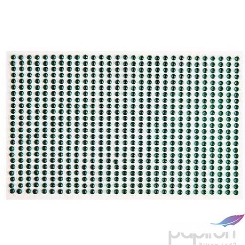 Kreatív dekor strasszkő öntapa smaragd zöld átm:3mm 25