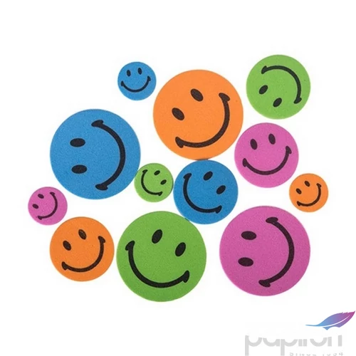 Kreatív dekoráció Junior habszivacs smile 12db/csomag vegyes színek, méretek