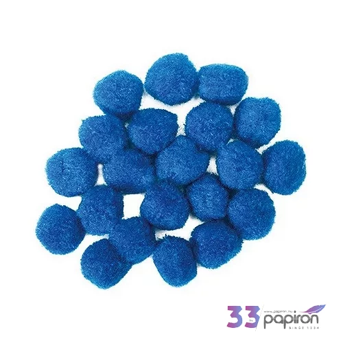 Kreatív dekoráció Junior pompom, kék 20mm 20db/csomag, 137465