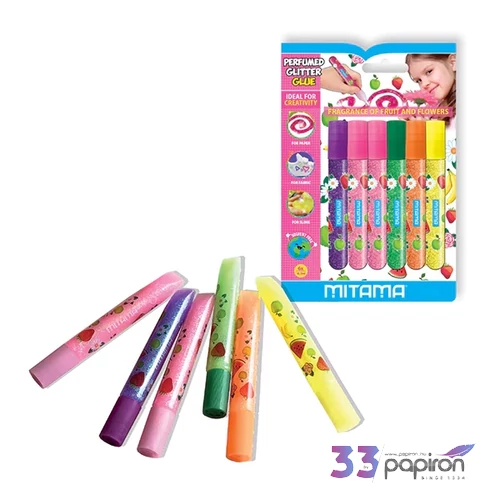 Kreatív csillámos ragasztó Mitama, 10,5ml illatos 6db/set 62863