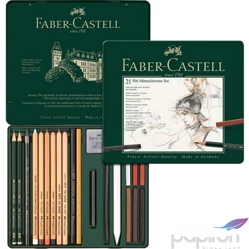 Faber-Castell grafitkréta művészkréta szett 21db fémdoboz AG-Pitt prémium minőségű termék 112976