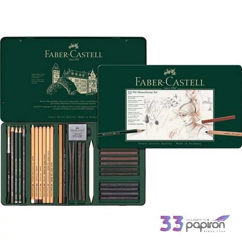 Faber-Castell grafitkréta művészkréta szett 33db fémdoboz AG-Pitt prémium minőségű termék 112977