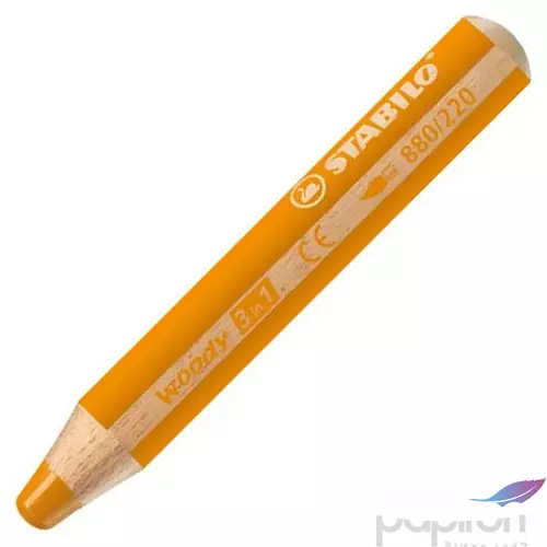 Színes ceruza 10 Stabilo Woody 3in1 vastag kerek narancs Írószerek STABILO 880/220