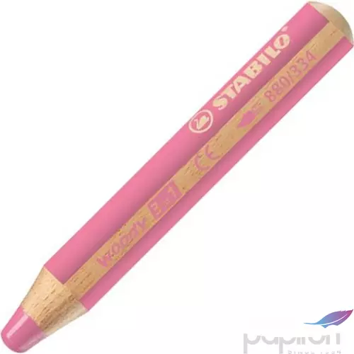 Színes ceruza 10 Stabilo Woody 3in1 vastag kerek rózsaszín Írószerek STABILO 880/334