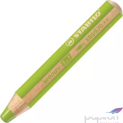 Színes ceruza 10 Stabilo Woody 3in1 vastag kerek v.zöld Írószerek STABILO 880/570