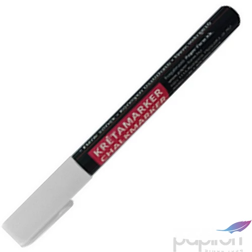 Krétamarker 3-6mm fehér kerek-vágott heggyel(forgatható heggyel) üvegmarker