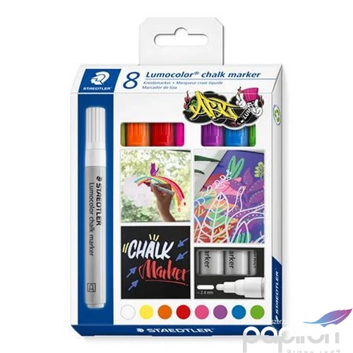 Krétamarker készlet Staedtler 2,4mm, kúpos, Lumocolor 344 8 különböző szín
