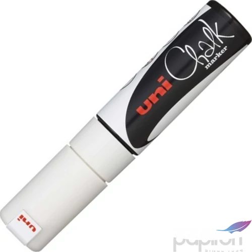 Krétamarker UNI-BALL PWE-8K 8mm vágott hegyű fehér Írószerek UNI-BALL PWE-8K WHITE
