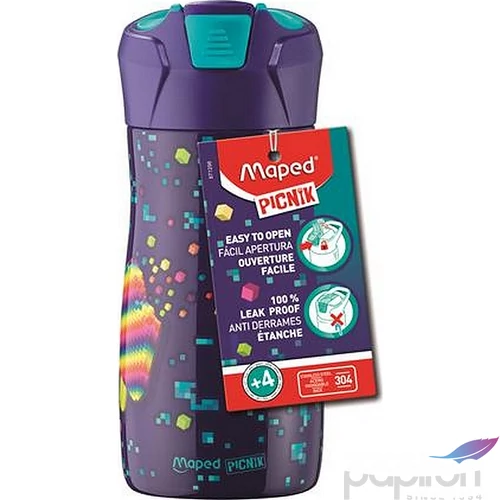 Kulacs 430ml Maped Picnik rozsdamentes acél, Pixel Party Concept Kids