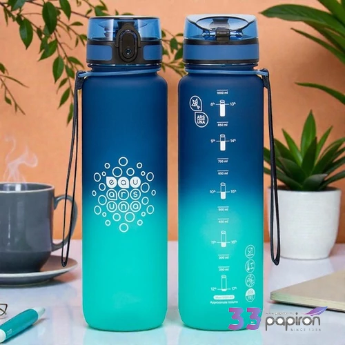 Ars Una Kulacs 1000ml 25' Dark Sea Motivációs 56574531 Biztonságizáras PBA mentes