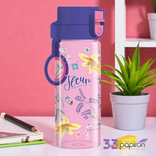 Ars Una Kulacs 475ml 24' Fleur virág 55023665 Biztonságizáras PBA mentes