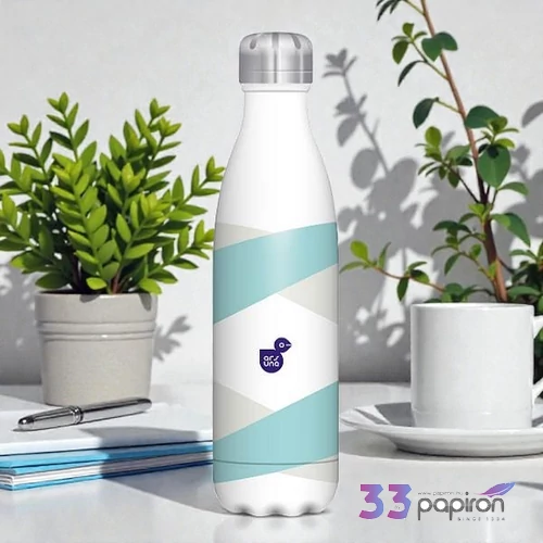 Ars Una kulacs fém 500ml 22 duplafalú Striped 55811729 Prémium minőség