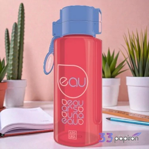 Kulacs Ars Una 650ml 21' AU áttetsző kék/piros 94759600 Biztonságizáras PBA mentes
