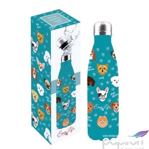 Kulacs duplafalú 500ml rozsdamentes acél hőtartó útipalack The Dogs