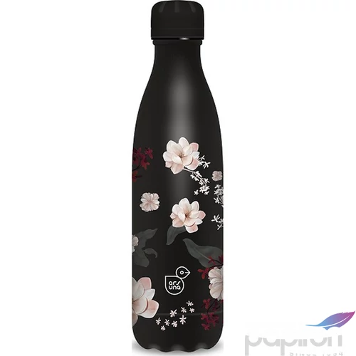Kulacs fém 500ml Ars Una 24'' duplafalú Flowery black (5374) 55813747 Prémium minőség