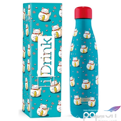 Kulacs fém 500ml Lucky Cat  Olasz kulacs kiváló minőség